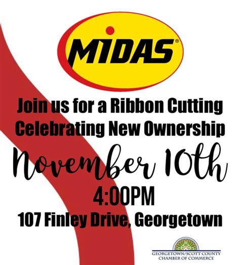 Midas, 107 Finley Drive, Georgetown, KY .
